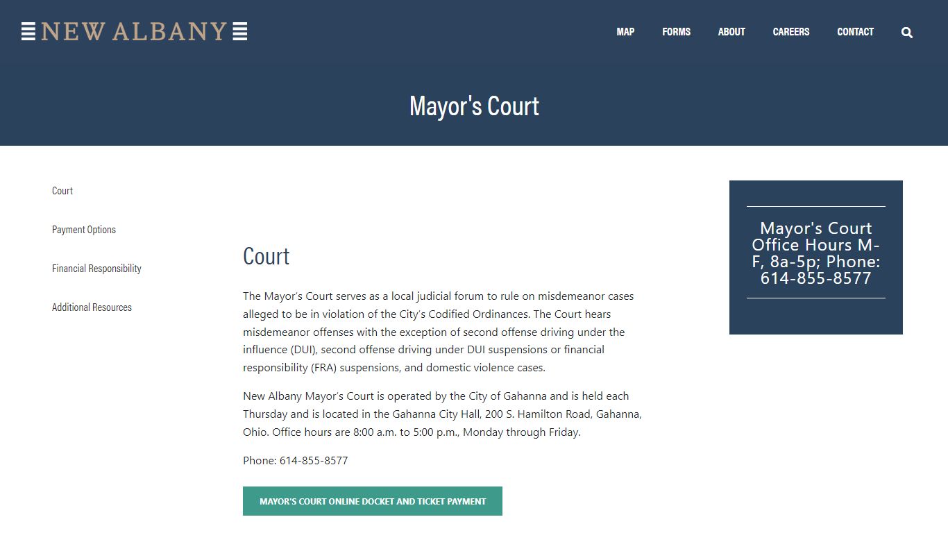 Mayor's Court - City of New Albany - City of New Albany