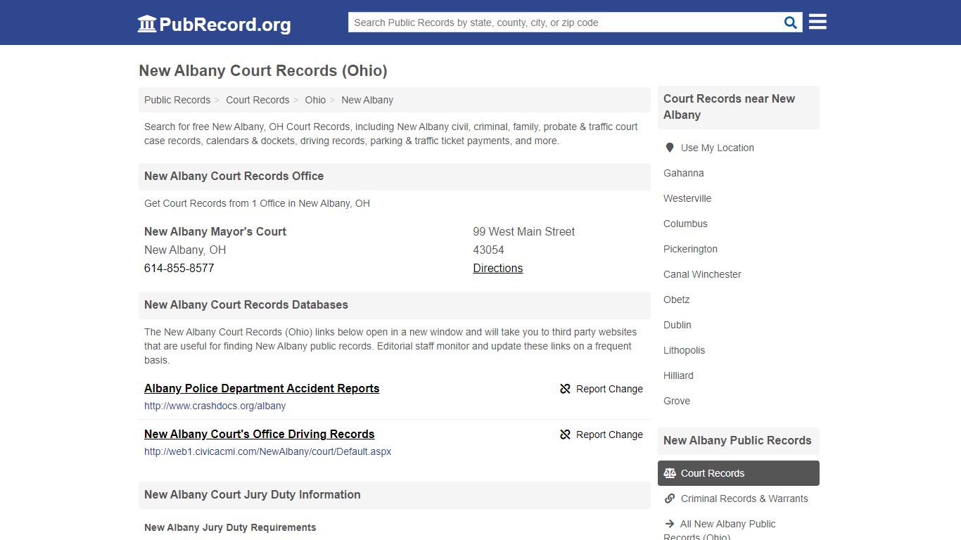 Free New Albany Court Records (Ohio Court Records)